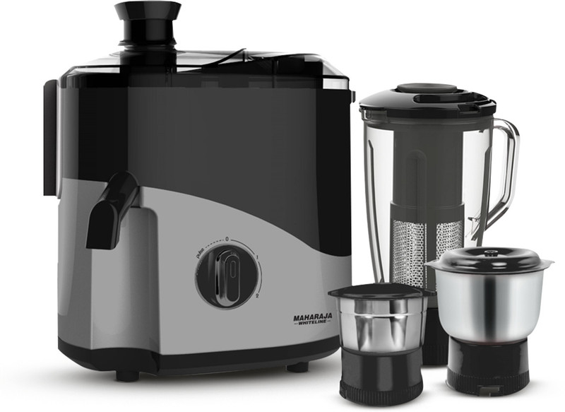 MAHARAJA WHITELINE Odacio Plus 550 W Juicer Mixer Grinder(ODACIO PLUS / JX1-157 | 3 Jars | Black, Grey)