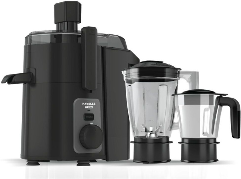 HAVELLS BLACK 950 W Juicer Mixer Grinder(2 JAR | 2 Jars | Black)