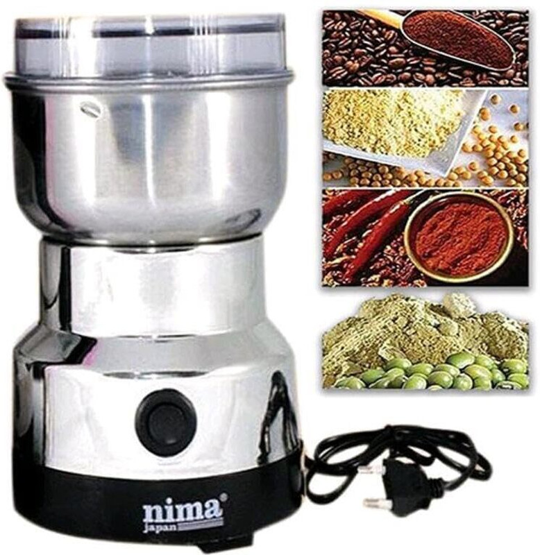 GOLKIFE Mixer Grinder Mini for Kitchen Electric Mixer Grinder Multi Functional 150 W Juicer Mixer Grinder(Stainless Steel Nima Mixer Grinder | Silver)