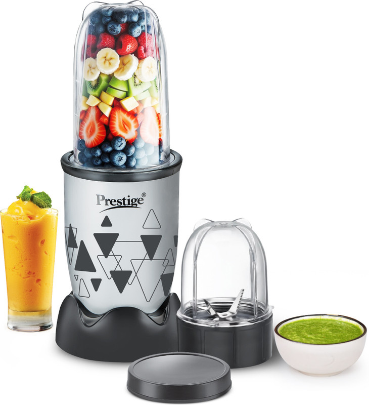 Prestige Nutri-Mix 350 W Juicer Mixer Grinder(Iris | 2 Jars | Silver)