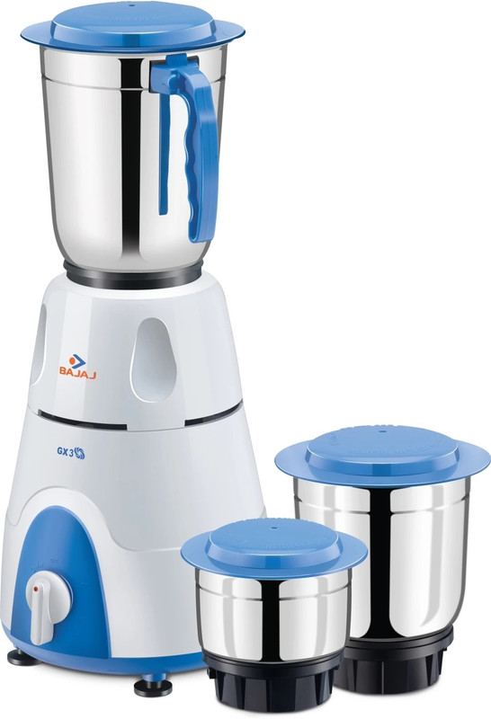 Bajaj Electricals Baja GX3 500 Mixer Grinder (2 Jars, White)