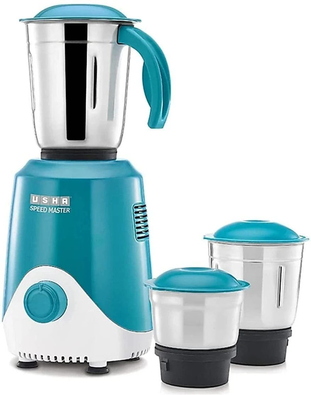 USHA SM 500 W Mixer Grinder(SM500M13 | 3 Jars | Blue And White)