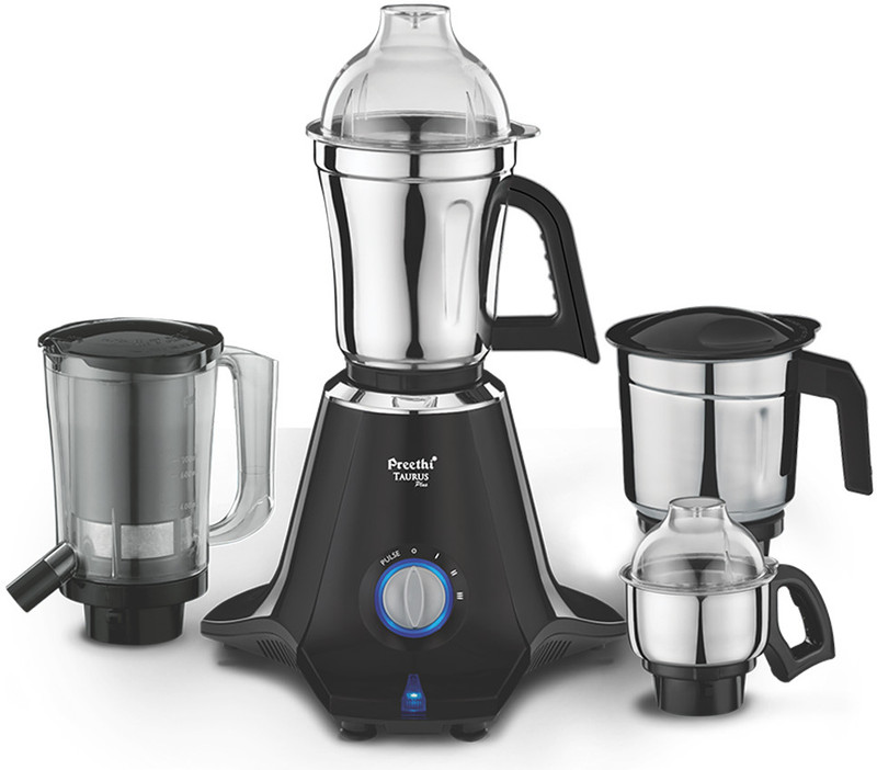 Preethi Taurus 1000 W Mixer Grinder(Taurus Plus MG 257 | 4 Jars | Black)