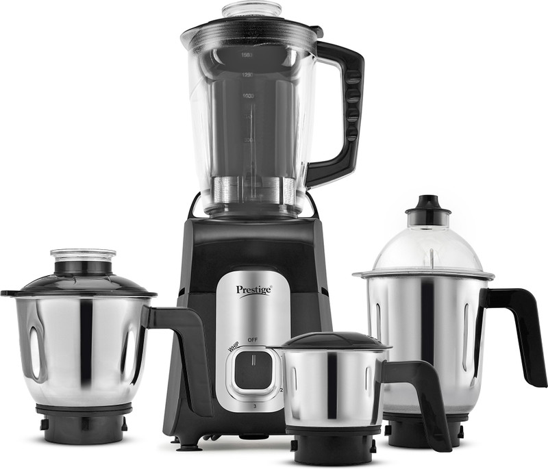 Prestige All-in-One 1000 W Juicer Mixer Grinder(Ergon | 4 Jars | Black)
