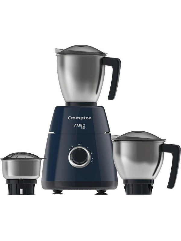 Crompton Ameo Pro 3 jar 750 W Mixer Grinder(ACGM-AMEO-PRO 3J | 3 Jars | Ameo Pro | Black and Blue)