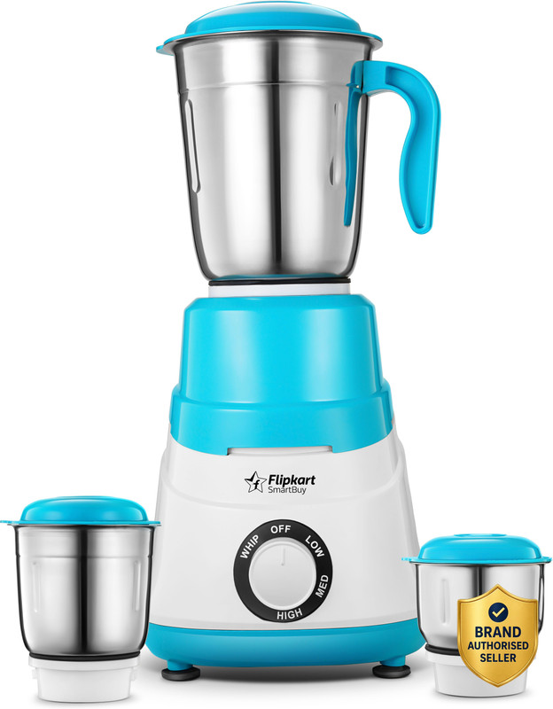 Flipkart SmartBuy Pento Blue 500 W Mixer Grinder(Pento | 3 Jars | Sky Blue)