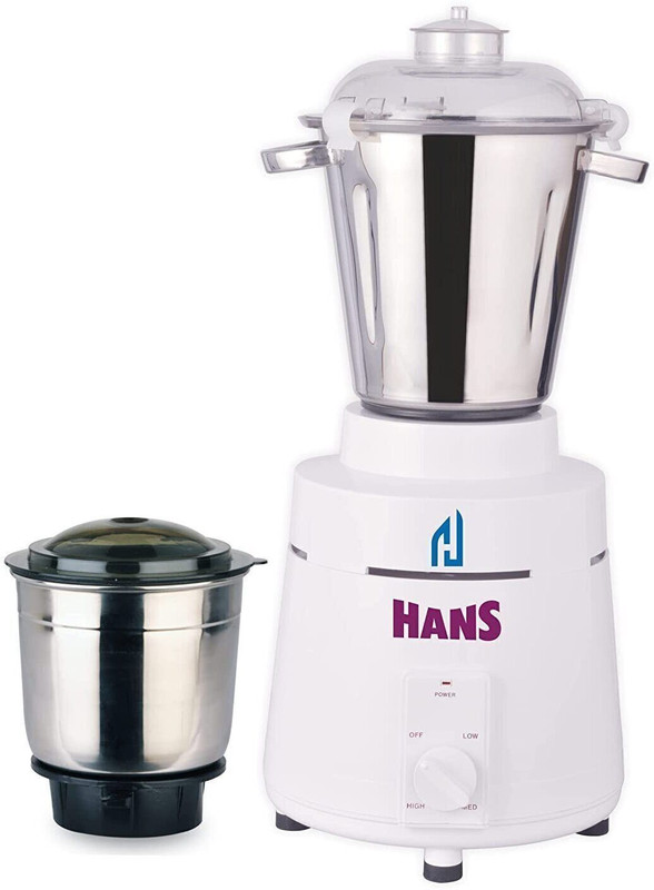 HANS Dominar 2 HP Commercial, 100% Copper Motor 1400 W Mixer Grinder(Heavy Duty | 2 Jars | White)
