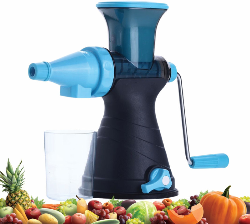 HALAR and Vacuum Locking System 200 W Juicer(Plastic Fruit and Vegetable Juicer With Steel Handle | 1 Jar | Multicolor)