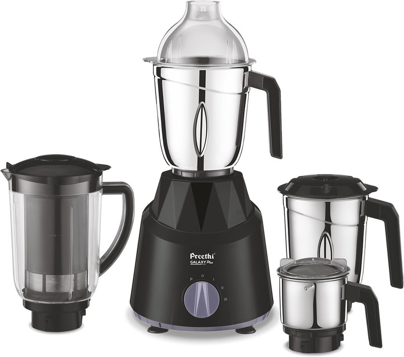 Preethi Galaxy Plus 750 W Mixer Grinder(MG 250 | 4 Jars | Black)