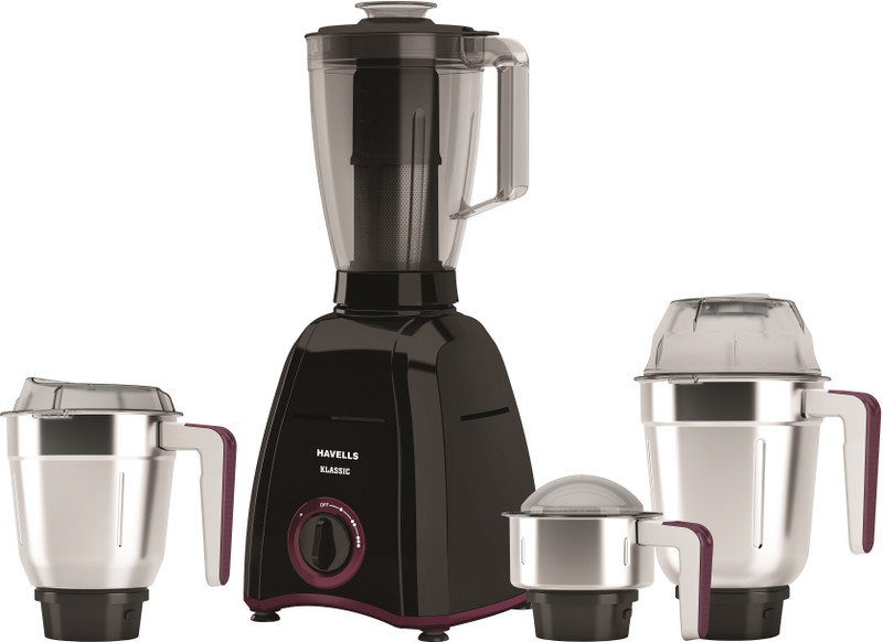 Havells Klassic 750W Juicer Mixer Grinder – Black, 4 Jars