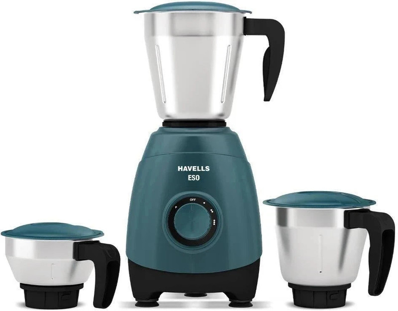 HAVELLS ESO 750 W Mixer Grinder(GHFMGELG075 | 3 Jars | Green)