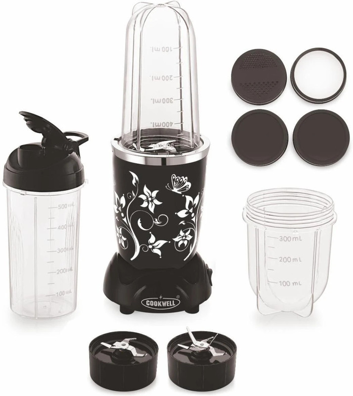 cookwell Bullet 500 W Mixer Grinder(Modern | 3 Jars | Red)