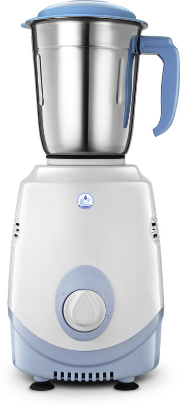Grand plus Long 550 W Mixer Grinder(Neo | 3 Jars | White, Sky Blue)