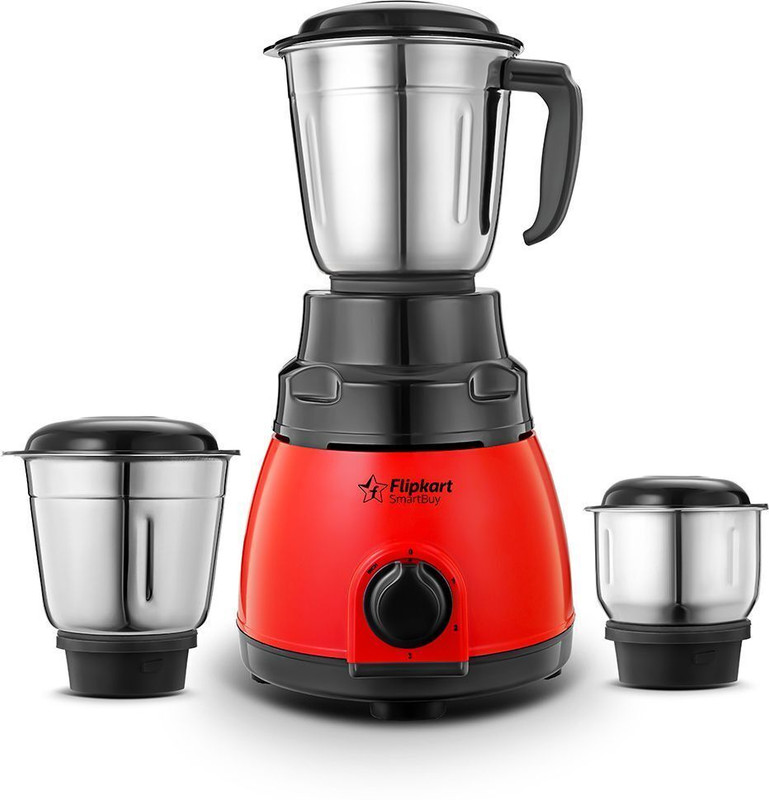 Flipkart SmartBuy Redzo 500 W Juicer Mixer Grinder(Redzo | 3 Jars | Red)