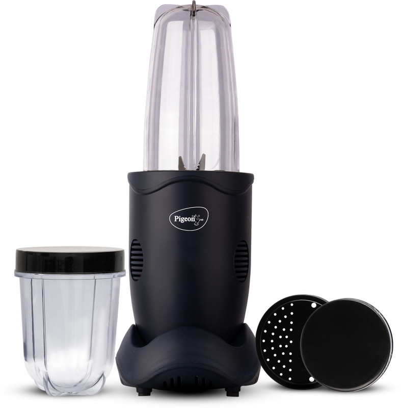 Pigeon NUTRI MASTER 400 W Juicer Mixer Grinder(16466 | 2 Jars | Black)