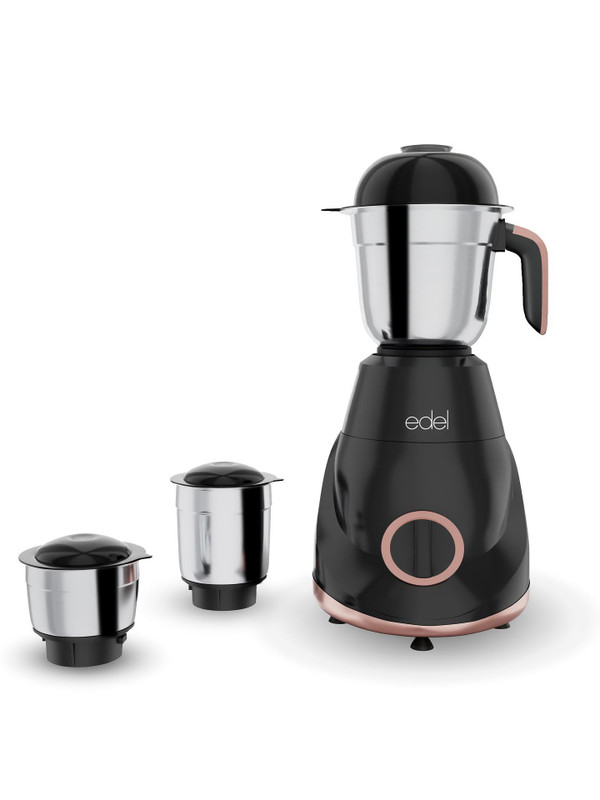 Edel by Lifelong Premio 500 W Mixer Grinder(Premio 1.0 | 3 Jars | Black)