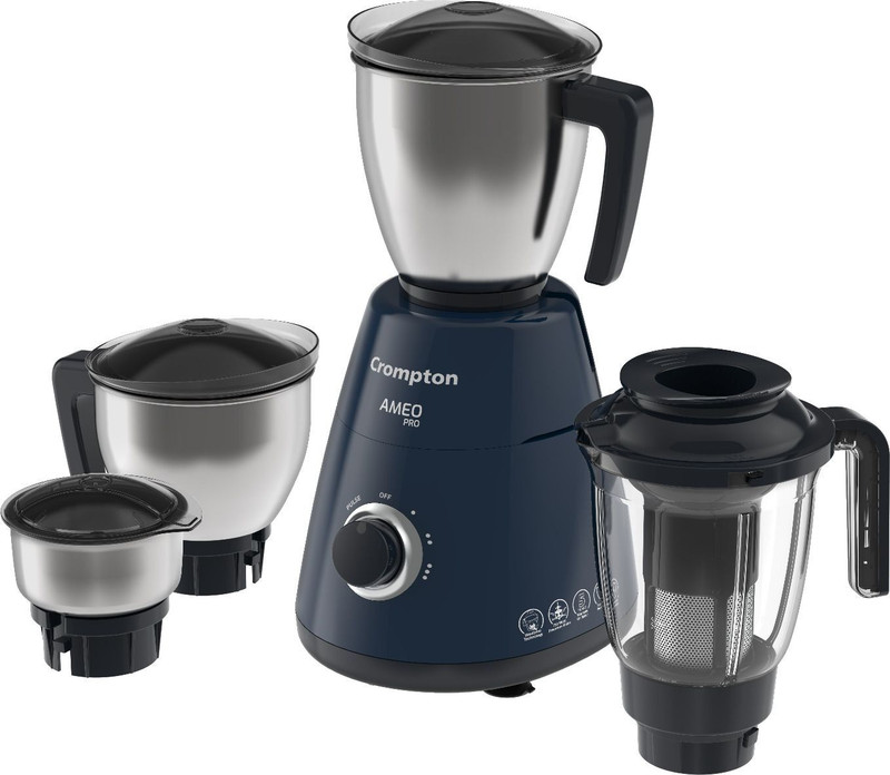 Crompton AMEO PRO 4JAR 750 W Mixer Grinder(AMEO PRO | 4 Jars | Navy Blue)