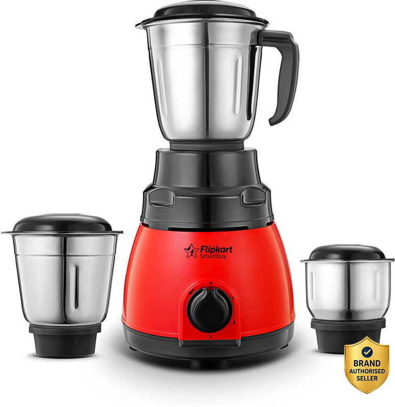 Flipkart SmartBuy Redzo 500 W Juicer Mixer Grinder(Redzo | 3 Jars | Red)