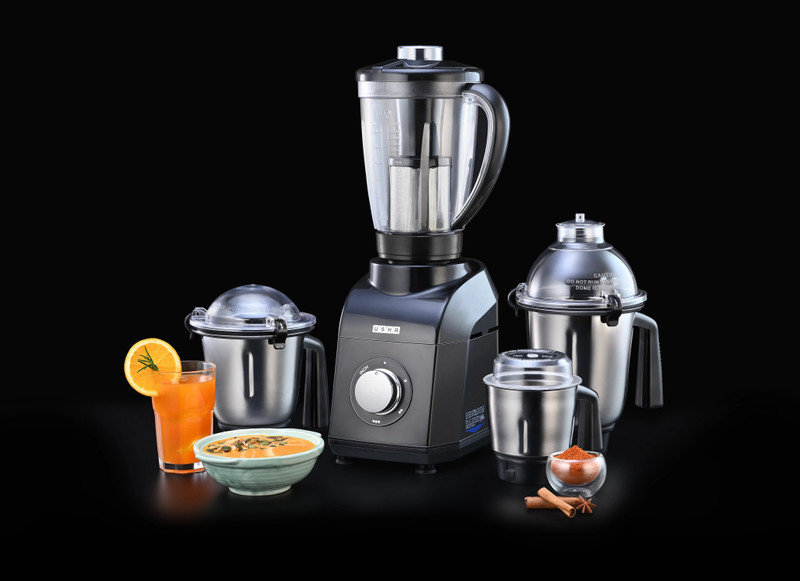 USHA TurboX 1200 W Mixer Grinder(TurboX | 4 Jars | Black)