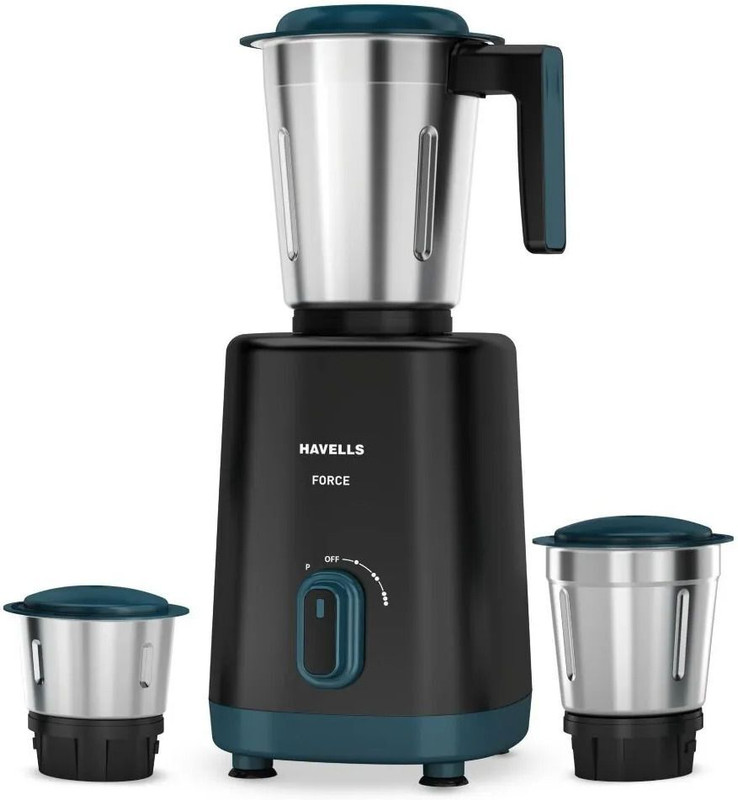 HAVELLS Force 500 W Mixer Grinder(Force | 3 Jars | Teal Green and Black)