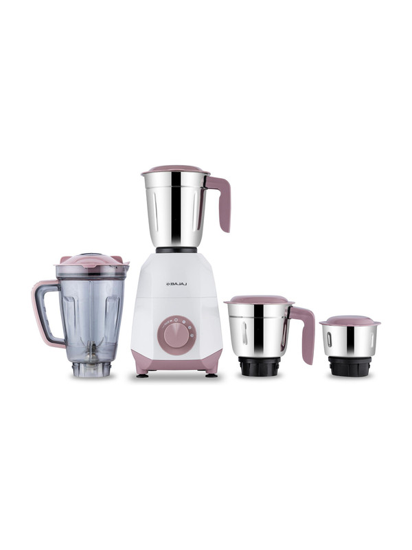 BAJAJ GX75 750 W Juicer Mixer Grinder(410644 | 4 Jars | DuraCut Blades | White/Lilac)