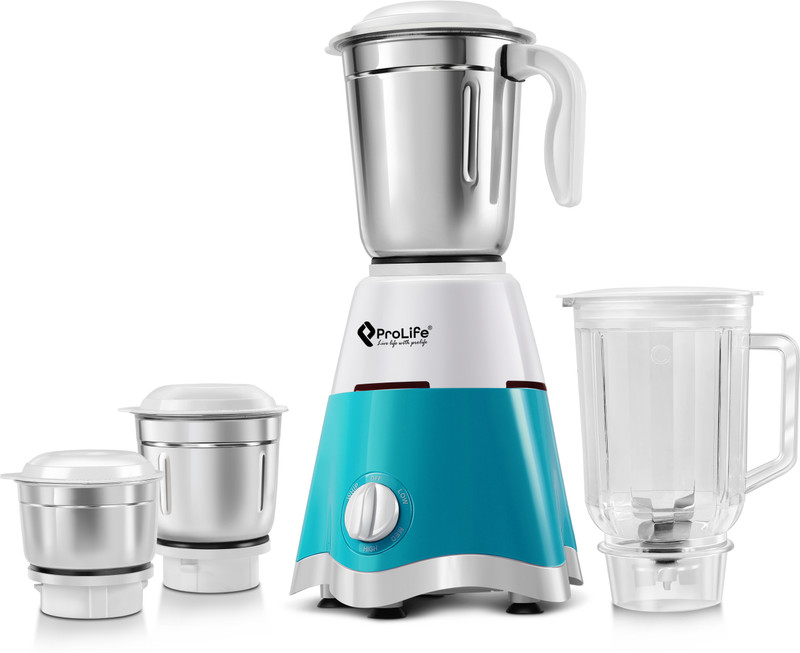 PROLIFE Premium 750 W Mixer Grinder(Ete DLX | 4 Jars | White & Green)