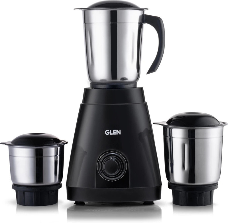 Glen Mixer Grinder 550W with 3 Stainless Steel Liquidiser, Grinder and Chutney Jars 350 W Mixer Grinder(SA4021JAR3 | 3 Jars | Black)