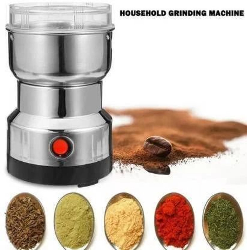 Fresh mark Mullti FunctionCompact Kitchen design Electric Household Grinder W 350 W Juicer Mixer Grinder(350W,26000 RPM Mini Stainless Steel Spice Nuts Grainder With | 1 Jar | Silver.36)