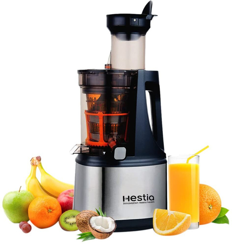 Hestia 3 Strainers 240 W Juicer(Nutri-Max Cold Press Slow RPM | 2 Jars | Grey)