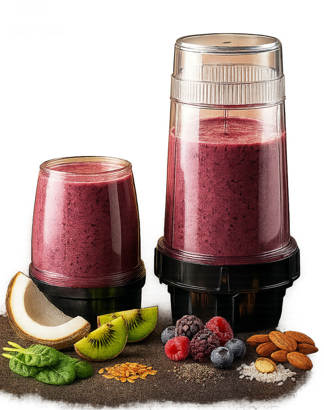ALTRR Pack of 2 Nutri Jars (634 ML & 381 ML) – Blend Smoothies & South Indian Sauces Mixer Juicer Jar(900 ml)