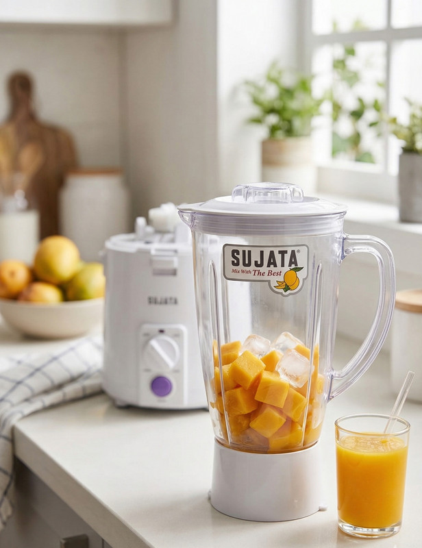 Sujataa 1750ml Poly Blender Jar Heavy Duty for Juice & Shake Mixer Juicer Jar(1750 ml)