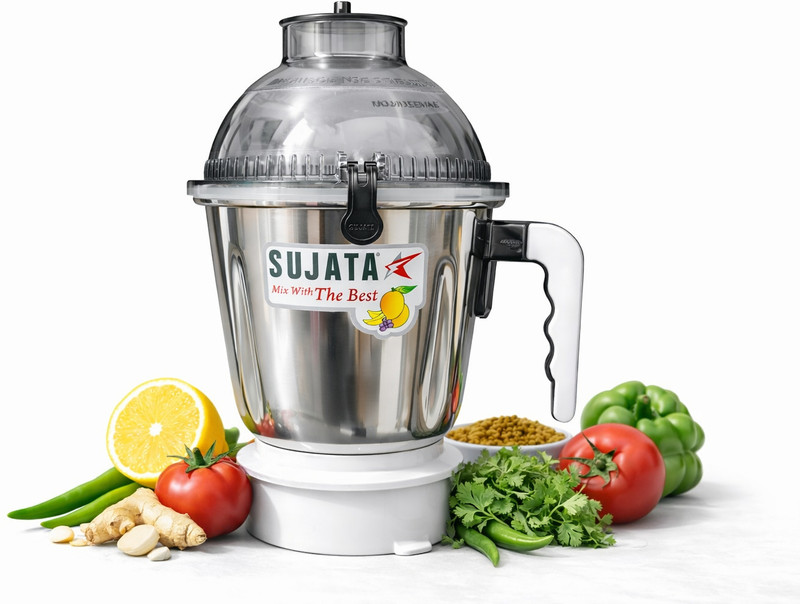 SUJATA Dome Jar Attachment, Dome Jar,Stainless Steel Mixer Grinder Jar Mixer Juicer Jar(1.5 L)