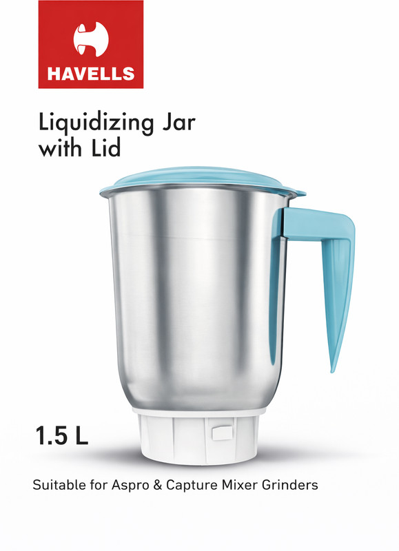 HAVELLS aspro original liquidizing jar with lid Mixer Juicer Jar(1500 ml)