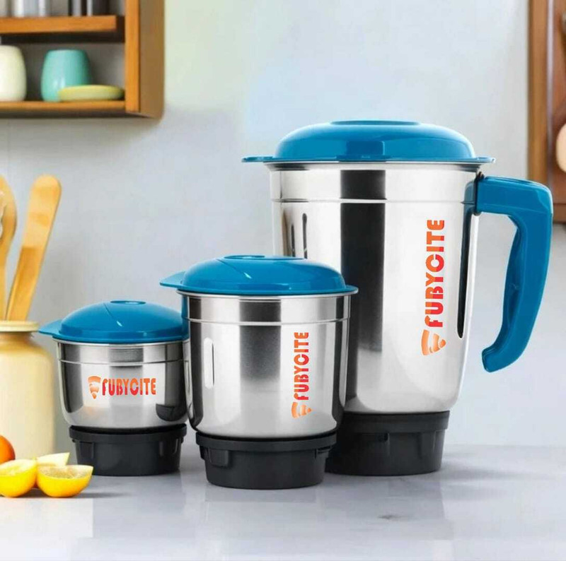 FUBYCITE MixerGrinderJar-Set|Blending1.2L|Grinding0.8L|Chutney0.4L Mixer Juicer Jar(1.2 L)