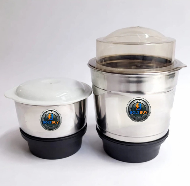 Boltbuy Mixer Grinder Jar Set of 2 (180ml + 600ml) | Stainless Steel Chutney Jar Mixer Juicer Jar(600 ml)