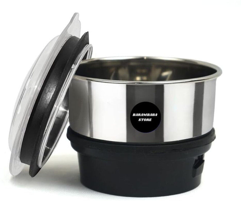 desi mart Chutney Jar Fits on 2 Lock & 4 Teeth Coupler Bajaj, jyothi, Crompton, prestige, Mixer Juicer Jar(180 ml)