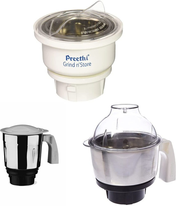 Preethi 0.4 Litre G&S , 0.5 Litre Genie & 1 Litre Taper Mixer Juicer Jar(1.9 L)