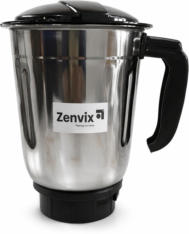 Zenvix Mixer Grinder Jar 1.2L Blending Jar | Compatible with 4 Teeth Coupler | Black Mixer Juicer Jar(1.2 L)