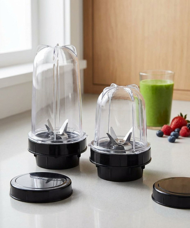 SS Enterprises Bullet Jar for Mixer Grinder Set of 2 (530 ML,350 ML) Mixer Juicer Jar(880 ml)