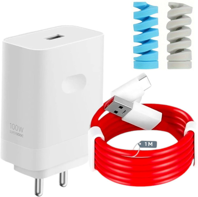 ShopsYes Wall Charger Accessory Combo for 100W realme 11 Pro Plus Quick Dash Flash Super Vooc(White)