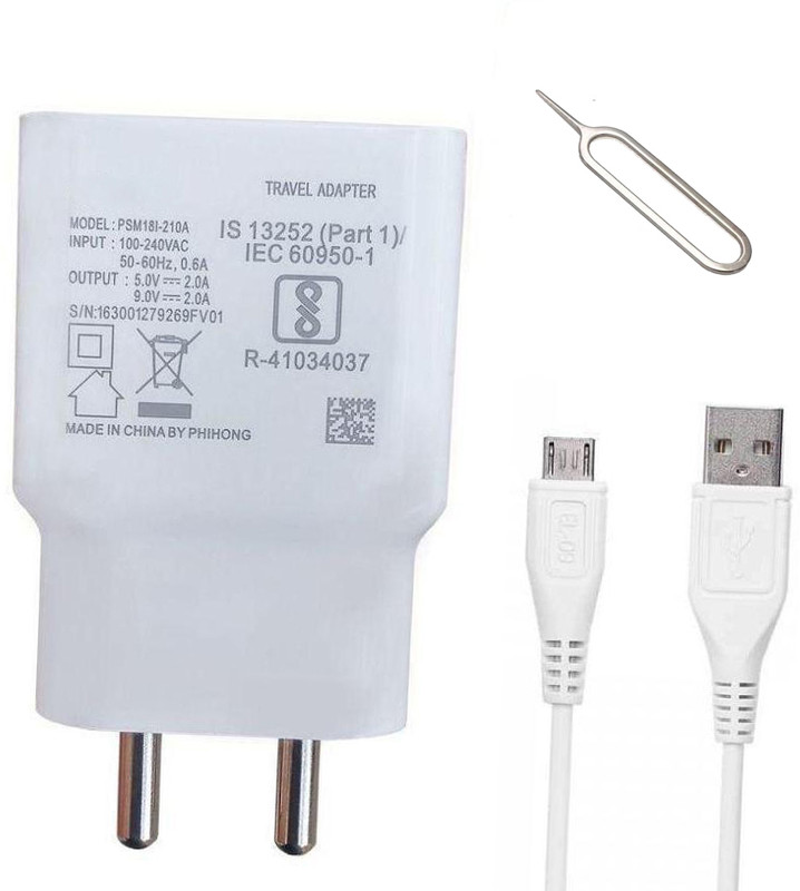 TROST Wall Charger Accessory Combo for Vivo v9, v9 pro,S1,Z1 pro,V15 pro,V15, y15, y91,y95, y17, v11,v11 pro, U10, U20(White)