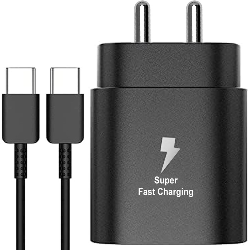 RVAT Wall Charger Accessory Combo for SMG A34 5G & Other SMG Devices(Black)