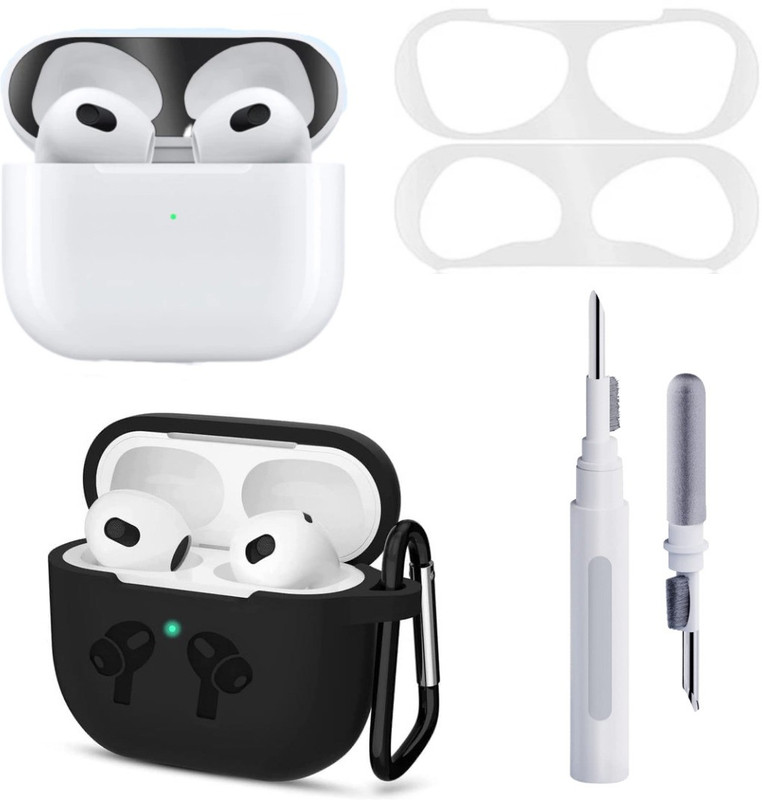 MAK Cover Accessory Combo for Airpods 3(Silver)