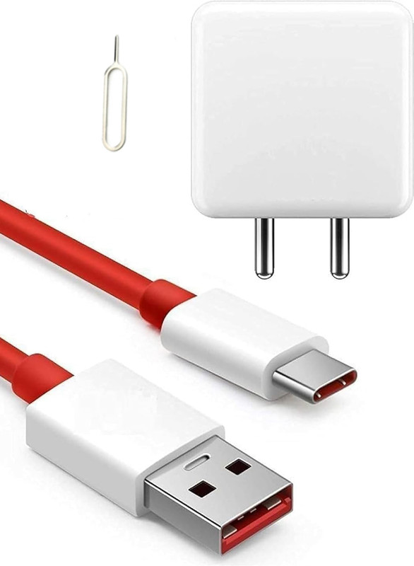 Badger Wall Charger Accessory Combo for Oppo A3x/Oppo A3s/OPPO K12x 5G Fast Charger Compatible like Original Charger(White, Red)