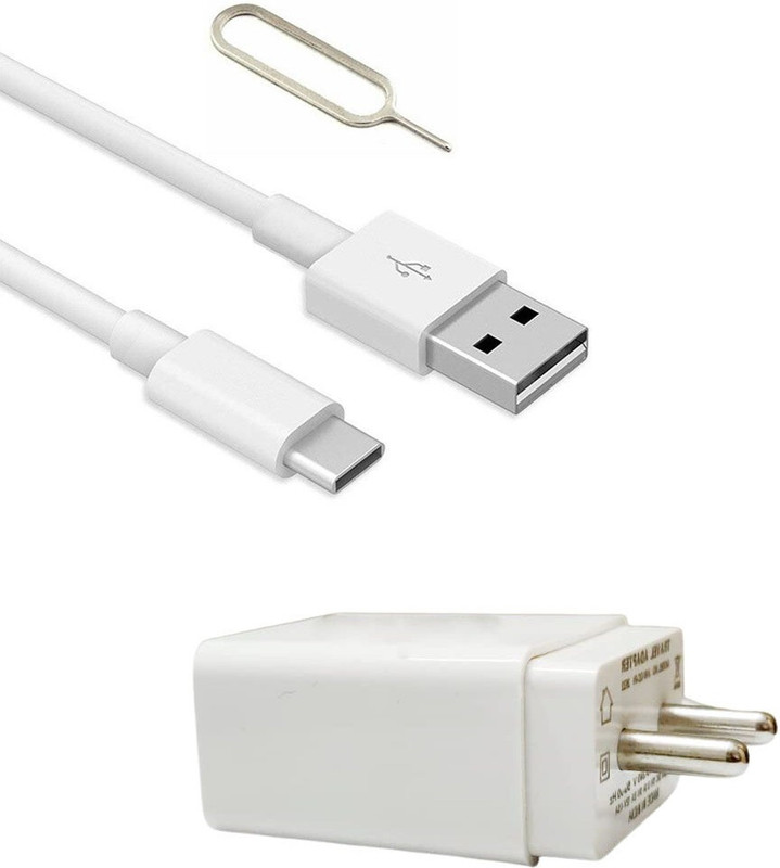 Badger Wall Charger Accessory Combo for Vivo T1x 4G/Y21e/Y21A/Y75 5G/Y33T/Y51A Fast Charger like Original Adapter Cable(White)