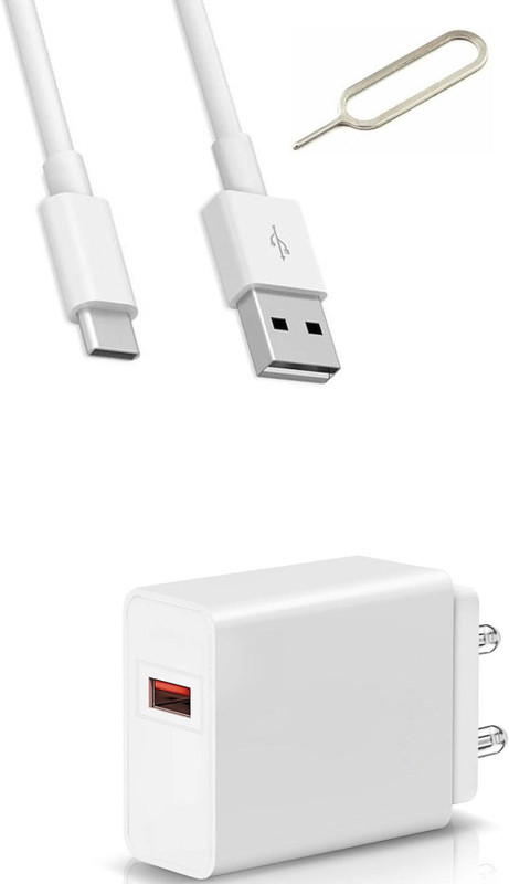 Badger Wall Charger Accessory Combo for Samsung Galaxy A04e,M04,F04 like Original Fast Charger C Cable(White)