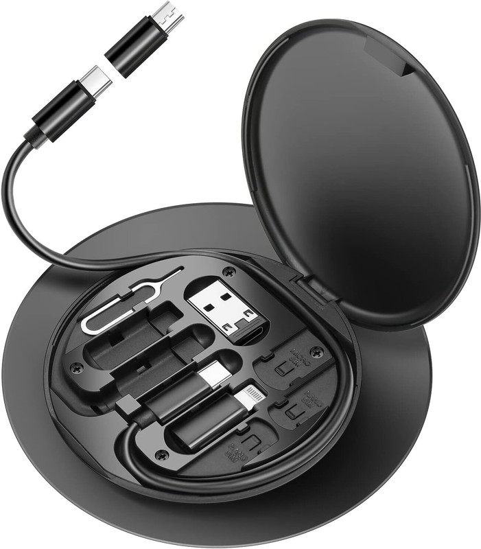 CHG 6-in-1 Mobile Accessories Organizer Disk Earphone Cable Organizer