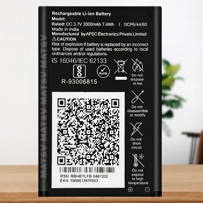 MATSV Mobile Battery For  JIO KEYPAD PHONE RE20F