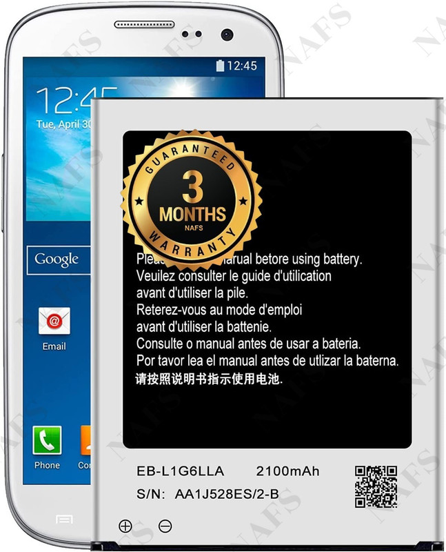 NAFS Mobile Battery For  Samsung Galaxy S3 i9300 EB-L1G6LLU {2100mAh} 3 Months Warranty