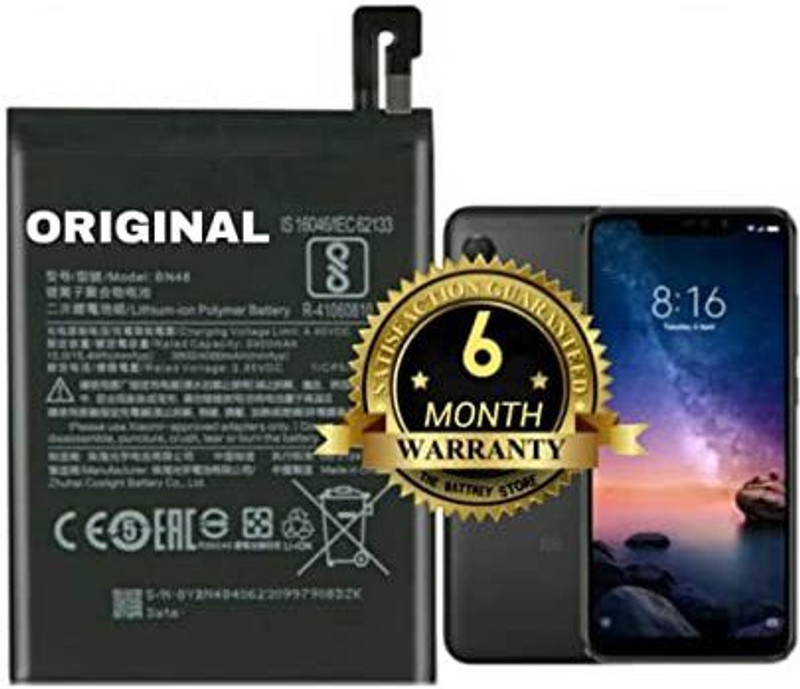 THE BATTERY STORE Mobile Battery For Redmi mi Note 6 pro Original BN48with 6month waranty and high Capacity Backup